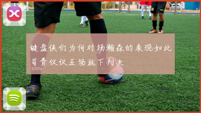 键盘侠们为何对杨瀚森的表现如此苛责仅仅五场就下判决